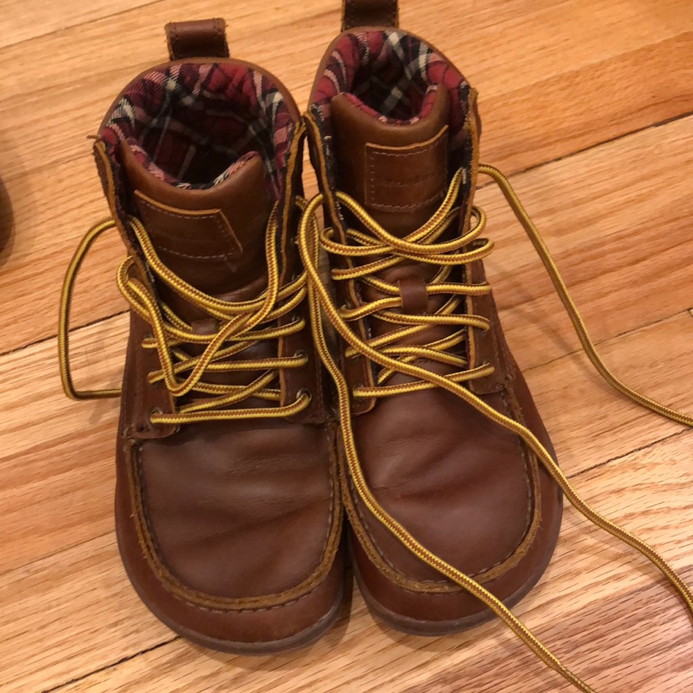Lens Brown Leather Ankle Boots